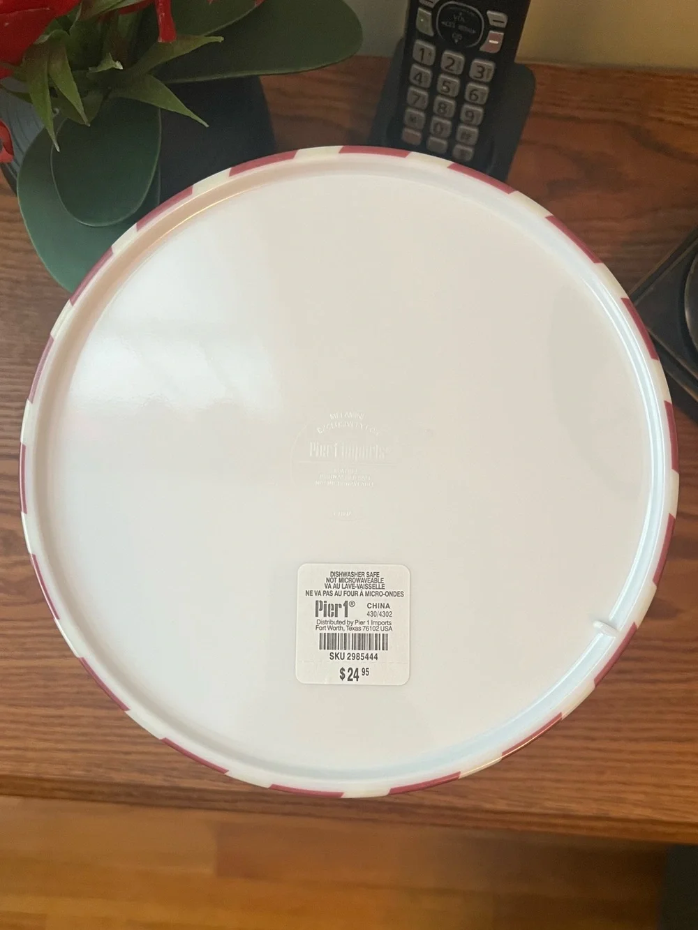 NWT Pier1 Oversized Plastic Popcorn Bucket